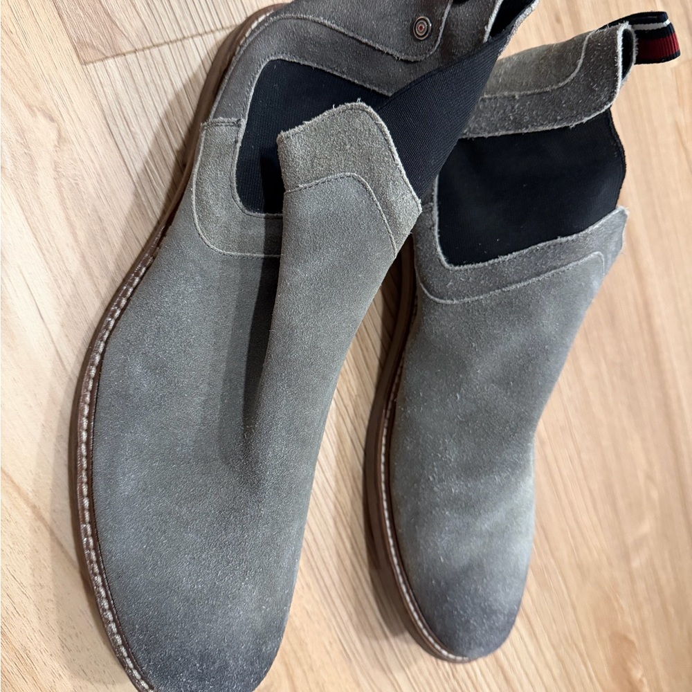 Ben Sherman 12 Gray Green Suede Chelsea Boots